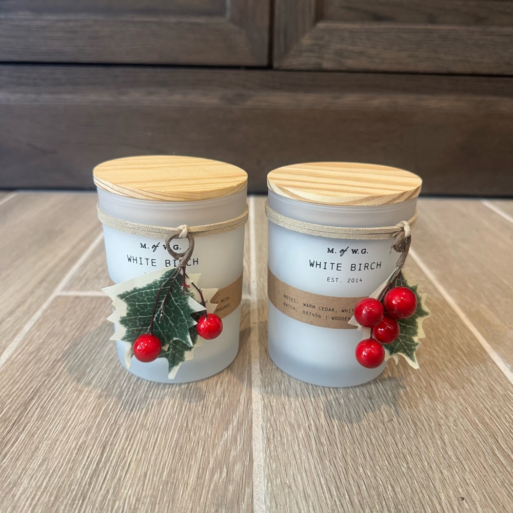 NEW Makers of Waxed Goods White Birch Scented Candles